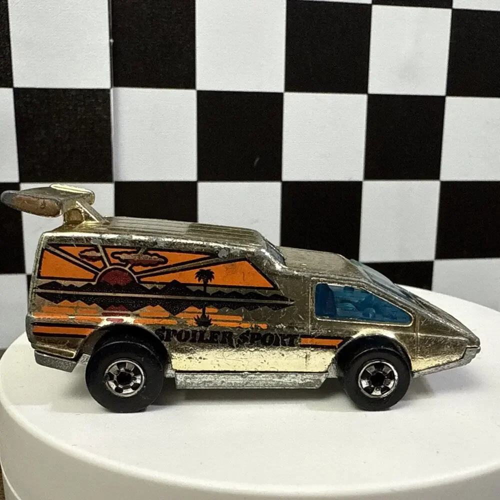 Hot Wheels Spoiler Sport 1976 Gold Chrome Blackwall Made In Hong Kong - Picture 5 of 9